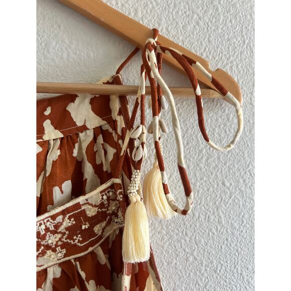 Haute Hippie oversized adjustable tasseled sleeves top size Large Boho Gypsy - Picture 2 of 10